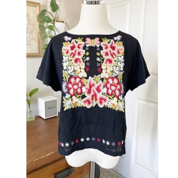 Tiny for Anthropologie Floral Embroidery Top Size Small - Picture 9 of 10